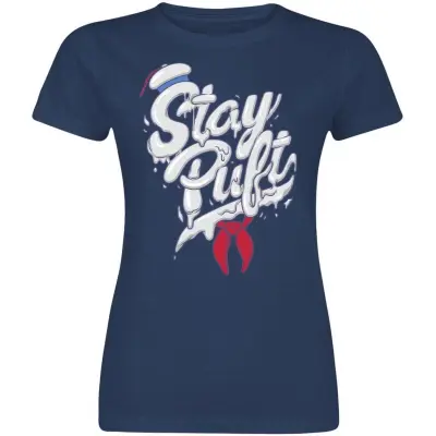 Ghostbusters T-shirt - Stay Puft - S XXL - för Dam - marinblå