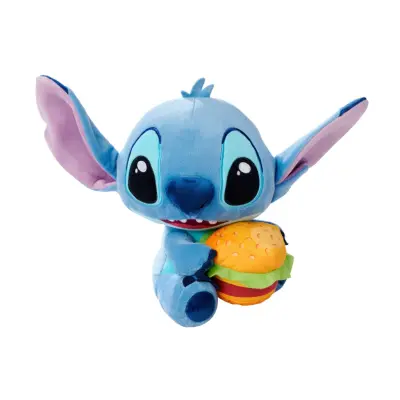 Disney Stitch Mjukdjur med hamburgare 25cm - Stitch -  Leksaksaffären