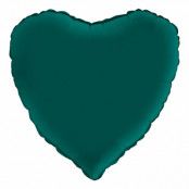 Folieballong Hjärta Satin Emerald Grön