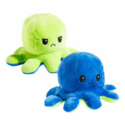 Gosedjur Bläckfisk Glad/Sur Vändbar - Blå/Grön