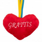 Hjärta Grattis med Blå/Gult Band