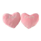 Hjärtkudde Puss/Kram Rosa - 1-pack osorterat
