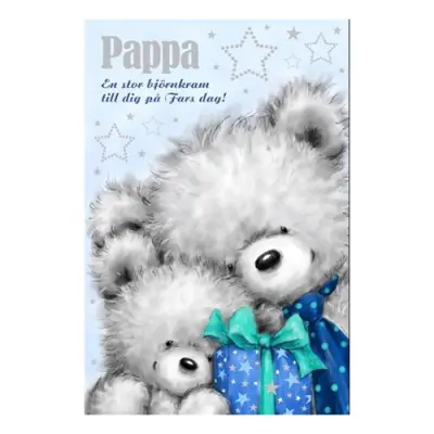 Fars Dag Kort En Stor Björnkram