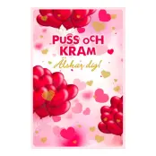Kort Dubbelt Puss Och Kram Älskar Dig