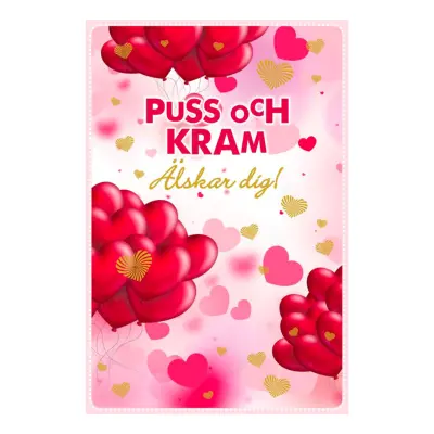 Kort Dubbelt Puss Och Kram Älskar Dig