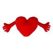 Kudde Hjärta med Händer