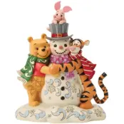 Nalle Puh - Disney Samlingsfigurer - Nalle Puh och vänner kramar en snögubbe - för None - flerfärgad