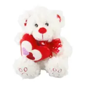 Nallebjörn Vit med Hjärta