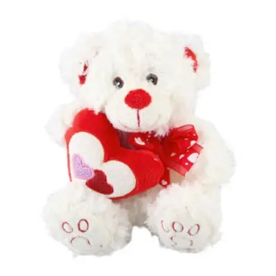 Nallebjörn Vit med Hjärta