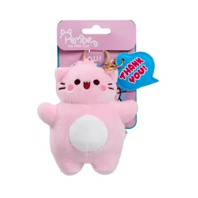 Pembe Nyckelring Plush 12cm Thank You - Pembe -  Leksaksaffären