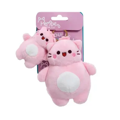 Pembe Nyckelring Plush 12cm With Little Pembe - Pembe -  Leksaksaffären