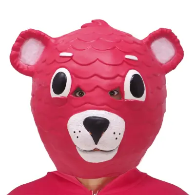 Rosa Björn Latexmask - One size