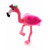 Rosa Flamingo Plyschnalle med Rosett