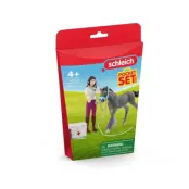 schleich® Pocket Set Mrs Kramer med föl 42752