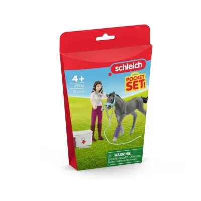 schleich® Pocket Set Mrs Kramer med föl 42752 - Schleich -  Leksaksaffären