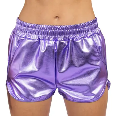Shorts Metallic Lila - Small
