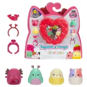 Squish-a-longs 4-p med Hjärtask Röd - Squishmallows -  Leksaksaffären