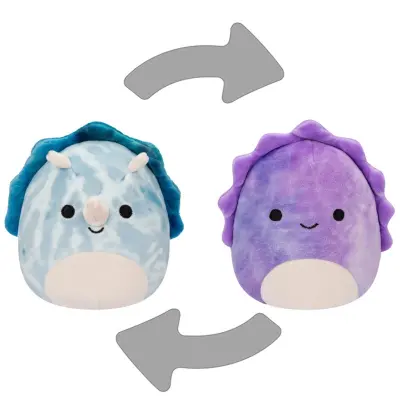 Squishmallows Flip A Mallows Delilah the Purple Dino/Jerome the Blue Dino - Squishmallows -  Leksaksaffären