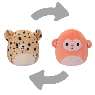 Squishmallows Flip A Mallows Lexie the Cheetah/Elton the Monkey - Squishmallows -  Leksaksaffären
