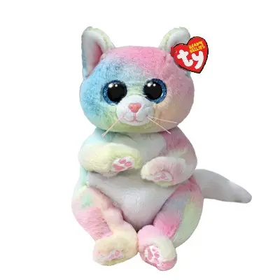 TY Beanie Bellies Jenni Rainbow cat reg - TY -  Leksaksaffären