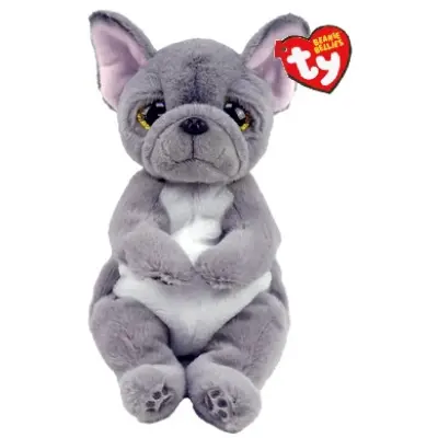 TY Beanie Bellies Wilfred Grå Hund Medium - TY -  Leksaksaffären