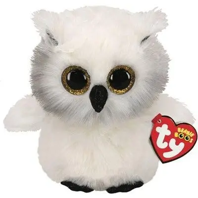 TY Beanie Boos AUSTIN Uggla Vit reg - TY -  Leksaksaffären