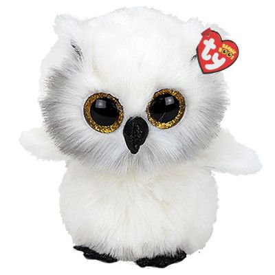 TY Beanie Boos M AUSTIN Uggla Vit