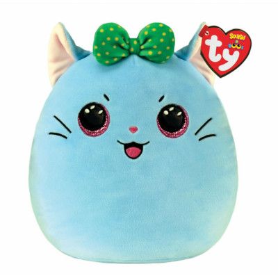 TY Squishy Beanies Kirra Katt med rosett 25cm