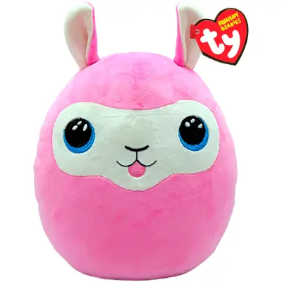TY Squishy Beanies Lana Rosa Lama 25cm - TY -  Leksaksaffären