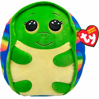 TY Squishy Beanies Shrugs Rainbow Turtle 35cm - TY -  Leksaksaffären