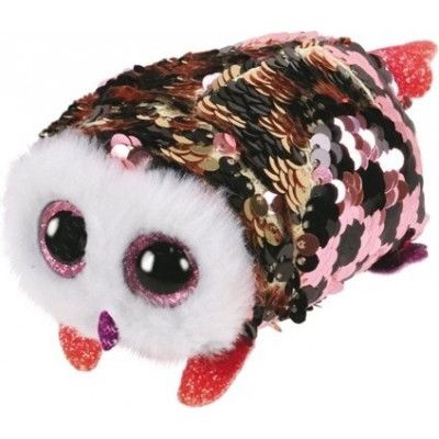 TY Teeny Tys Flippables CHECKS Uggla Rosa/svart