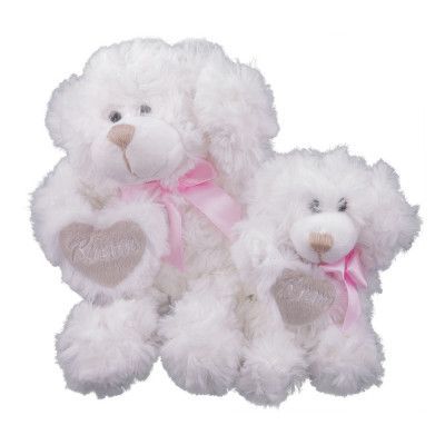 Valentine Mjukis Nalle Vit - Stor