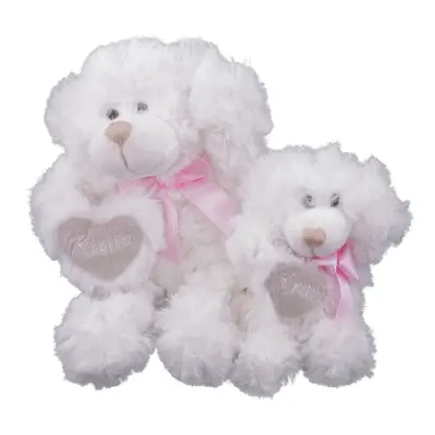 Valentine Mjukis Nalle Vit - Stor