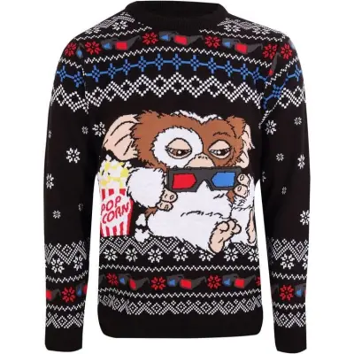Gremlins Christmas jumper - Gremlins - Gizmo Popcorn - S XXL - för Herr - flerfärgad