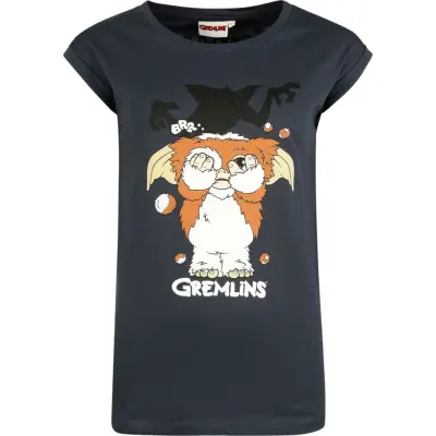 Gremlins T-shirt - Gizmo - S 3XL - för Dam - mörkgrå