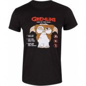 Gremlins T-shirt - The Rules - L XXL - för Herr - svart