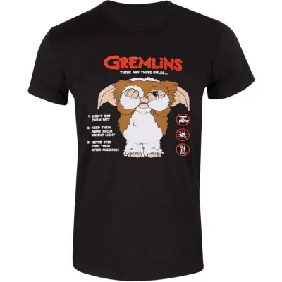 Gremlins T-shirt - The Rules - S XXL - för Herr - svart
