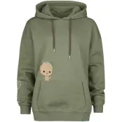 Guardians Of The Galaxy - Anime Luvtröja - Groot - Oversize - S XXL - för Dam - mörkgrönmelerad