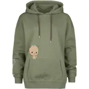 Guardians Of The Galaxy - Anime Luvtröja - Groot - M XXL - för Dam - mörkgrönmelerad