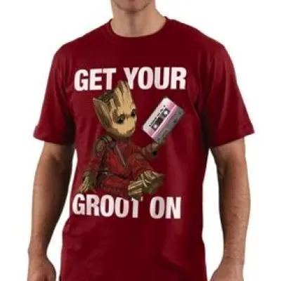 Guardians Of The Galaxy - T-Shirt Get Your Groot On - Tango Red (S)