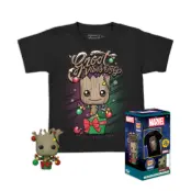 The Guardians Of The Galaxy - Pocket Pop - Holiday Groot + Tee (S)