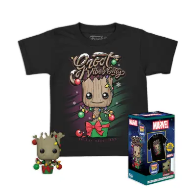 The Guardians Of The Galaxy - Pocket Pop - Holiday Groot + Tee (S)