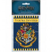 8 stk Inbjudningskort och Kuvert - Harry Potter
