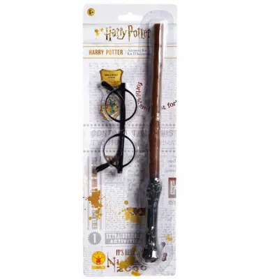 Harry Potter - Accessory Pack Wand and Glasses Fancy Dress Kit