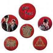 Harry Potter Badges Knappar 6-pack