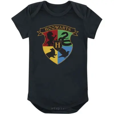 Harry Potter Body - Hogwart's Crest - 50/56 62/68 - för barn - svart
