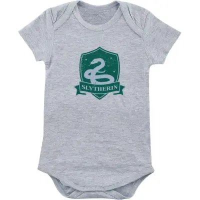 Harry Potter Body - Slytherin - 50/56 86/92 - för barn - gråmelerad