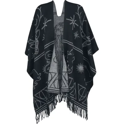 Harry Potter Cardigan - Forbidden Forest - Phoenix - one size - för Dam - svart/grå