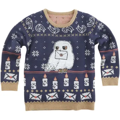 Harry Potter Christmas jumper - Barn - Hedwig - 110/116 158/164 - för barn - flerfärgad