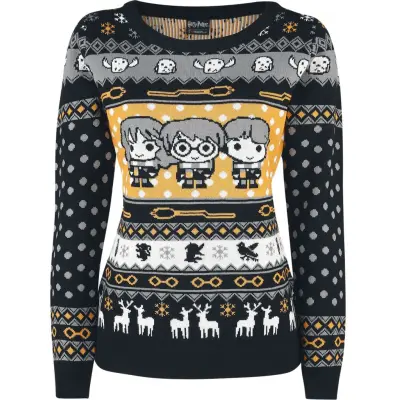 Harry Potter Christmas jumper - Chibi - XS 5XL - för Dam - flerfärgad